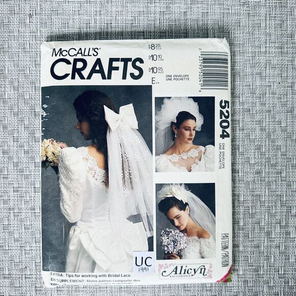 Bridal Veils & Headpieces McCalls Sewing Pattern 5204 Wedding Alicyn Exclusives - Picture 1 of 2